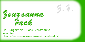 zsuzsanna hack business card